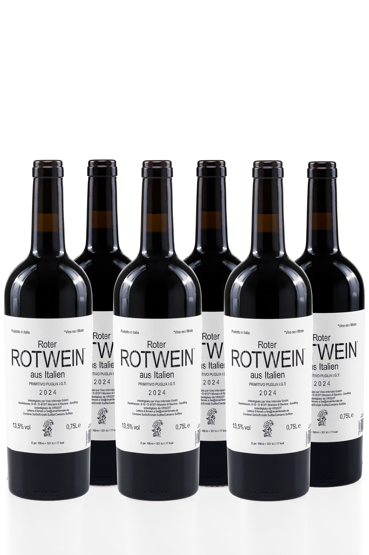 "Roter Rotwein aus Italien" - 6er